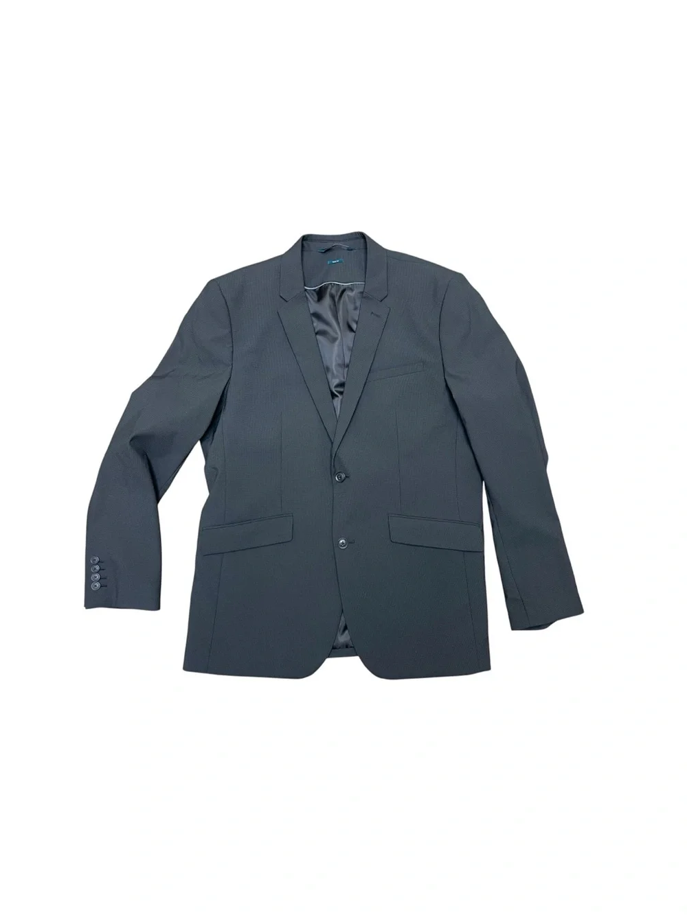 NEW Perry Ellis Black Slim Fit Sport Coat Blazer 44R Stretch Suit Jacket